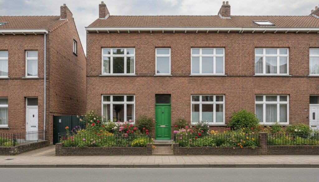 maison mitoyenne à Bruxelles dont la valeur est estimée lors d’un divorce